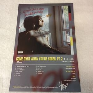 2/$10 Lil Peep 'Come Over When You're Sober, Pt. 2' Thick Cardstock Poster